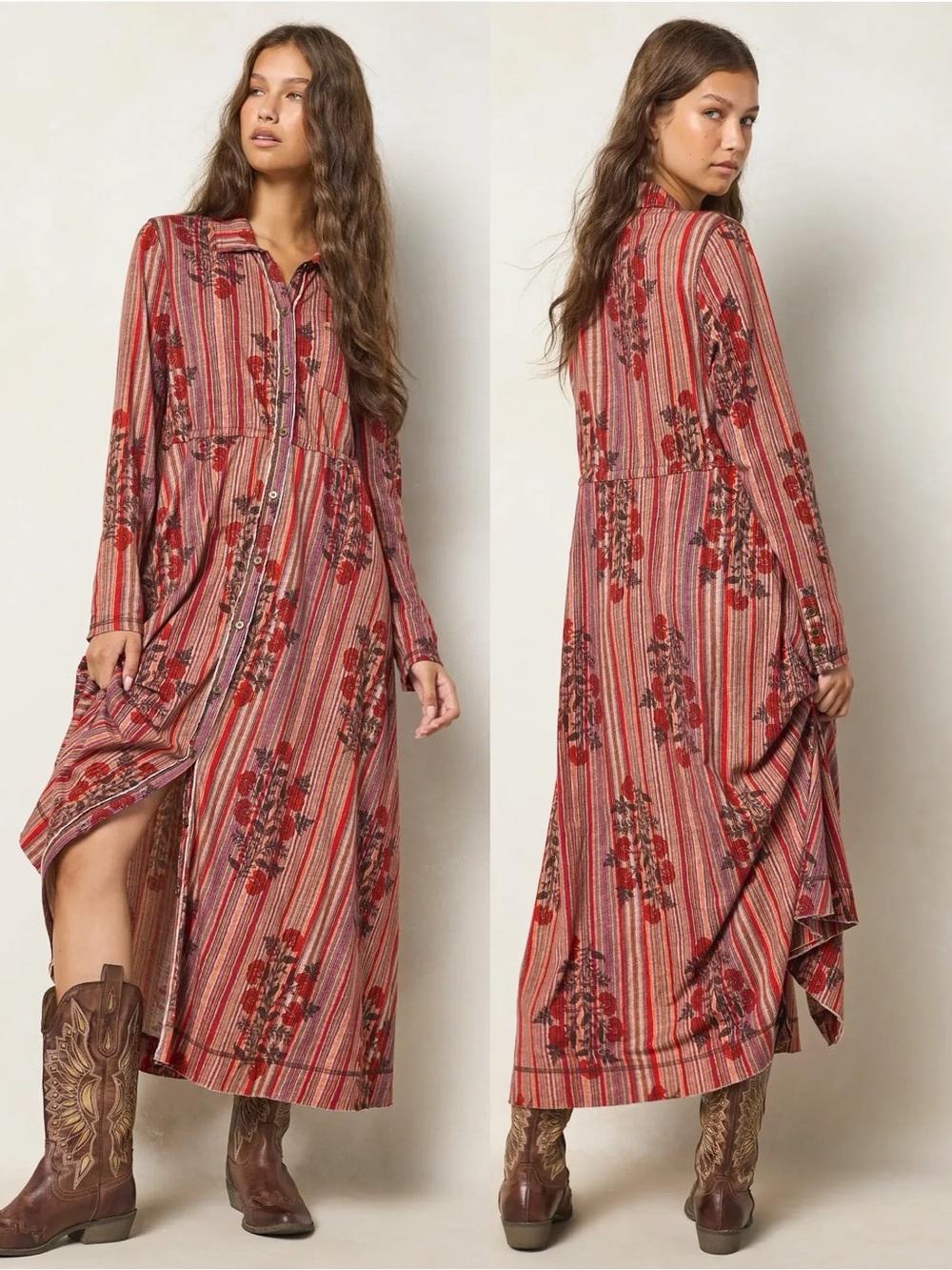 Natural Life Christa Knit Cotton Maxi Dress Batik Garden XS NWT NEW WITH TAGS